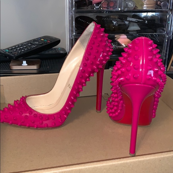 Pink Spiked Christian Louboutin - Picture 2 of 3